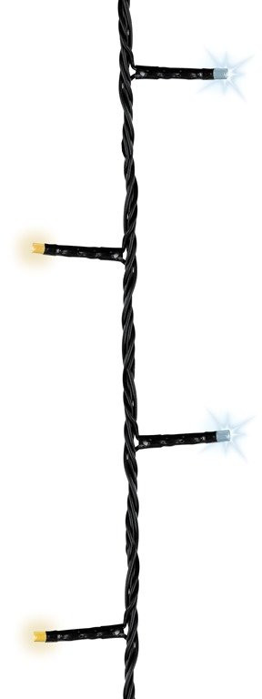 Светодиодная гирлянда с контроллером 9 м, 220V., 120 теплых и холодных белых LED ламп, черный ПВХ, Kaemingk (494095)