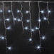 Светодиодная бахрома 3*0.5 м., 220V, 112 холодных белых LED ламп, прозрачный силиконовый провод, Rich LED (RL-i3*0.5-T/W)