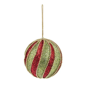 Винтажный шар Аллегро 10 см., красный, 1 шт., Christmas DeLuxe (86560)