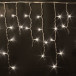 Светодиодная бахрома 3*0.5 м., 220V, 112 теплых белых LED ламп, прозрачный силиконовый провод, Rich LED (RL-i3*0.5-T/WW)