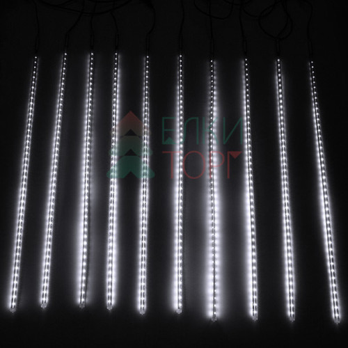 Гирлянда Тающие сосульки 10*0.8 м., 24V., 720 холодных белых LED ламп, коннектор, черный ПВХ, LTC (CCL720-10-1W)