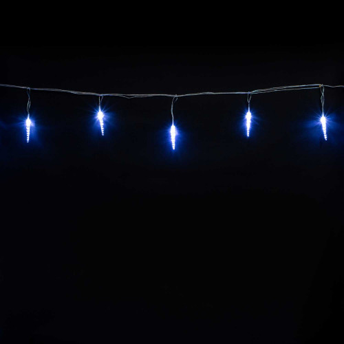 Гирлянда Сосульки 4 м., Белые 9 см., 24В, 16 LED, провод прозрачный ПВХ, IP54, LTC (IC9.16-10-1W)