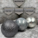 Набор стеклянных шаров Серебряный Микс 26 шт., Christmas DeLuxe (86782)  