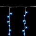Светодиодная бахрома 1*1 м., 220V., 65 небесно-голубых LED ламп, прозрачный силикон, Beauty Led (ECC65-10-2SB)