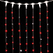 Светодиодный занавес с белым бликующим диодом 2*3 м, 220V., 600 красных LED ламп, прозрачный ПВХ, Beauty Led (PCL600BLW-10-2R)