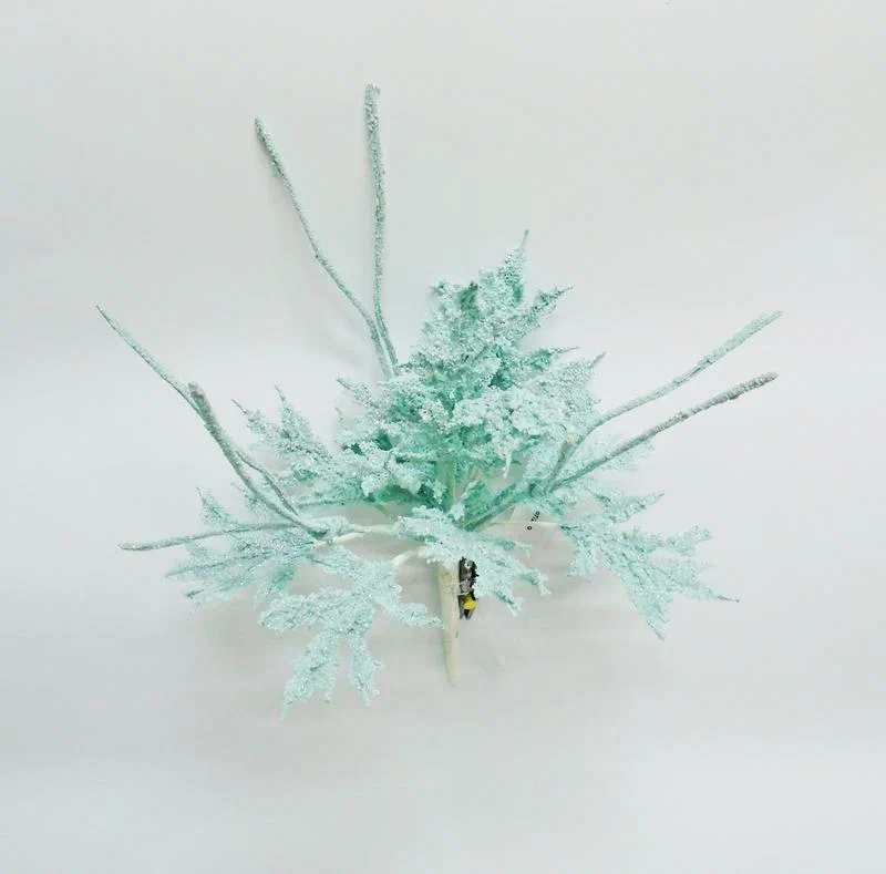 Елочное украшение Коралл Королевский на клипсе 20 см., бирюза, 1 шт., Christmas DeLuxe (86697)