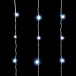  Светодиодный занавес 2*2 м., 400 белых LED ламп, облегченный, прозрачный провод ПВХ, LTC (PCL400NOT-10-2W)