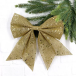 Бант Бриджит 24x28 см., 1 шт., золото с пайетками, Christmas DeLuxe (86830)