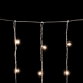 Светодиодный занавес 2*2 м., 400 теплых белых LED ламп, облегченный, прозрачный провод ПВХ, LTC (PCL400NOT-10-2WW)
