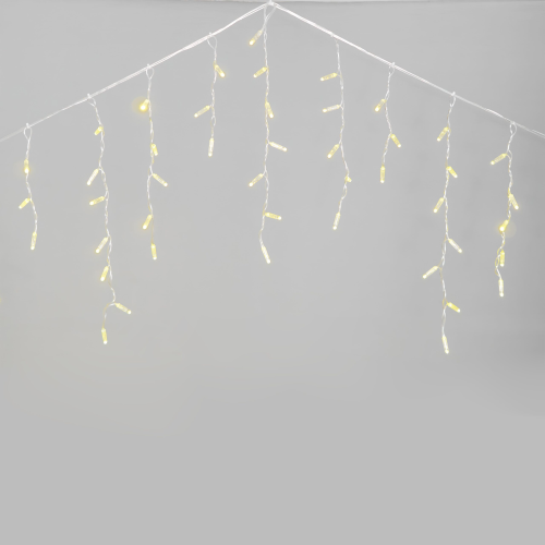 Светодиодная бахрома 3,1*0,5 м., 120 LED, шампань, статика, прозрачный провод ПВХ, LTC (PIL120CAP-10-2CH)