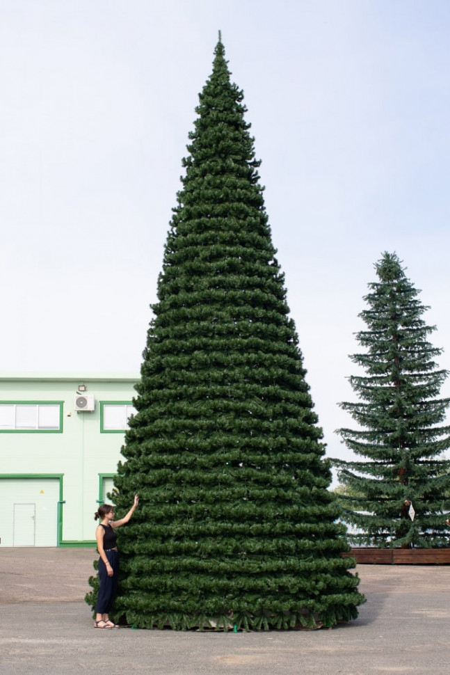 Уличная елка Испанская зеленая 14 м., каркасная, ПВХ, Green Trees (GT14ISPVC)