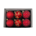 Набор винтажных стеклянных шаров Старинный вальс 100 мм., алый, 6 шт., Christmas DeLuxe (13026)