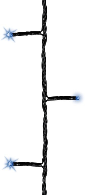 Светодиодная гирлянда с контроллером 6 м, 220V., 80 синих LED ламп, черный ПВХ, Kaemingk (494113)