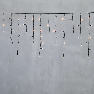 Светодиодная бахрома 3,1*0,5 м., 150 экстра теплых белых LED ламп, мерцание, черный провод ПВХ, LTC (PIL150BLW-11-2EWW)
