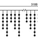 Светодиодная бахрома 3,1*0,5 м., 150 теплых белых LED ламп, мерцание, прозрачный провод ПВХ, LTC (PIL150BLW-10-2WW)