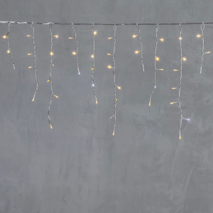 Светодиодная бахрома 3,1*0,5 м., 150 теплых белых LED ламп, мерцание, прозрачный провод ПВХ, LTC (PIL150BLW-10-2WW)