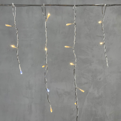 Светодиодная бахрома 3,1*0,5 м., 150 теплых белых LED ламп, мерцание, прозрачный провод ПВХ, LTC (PIL150BLW-10-2WW)