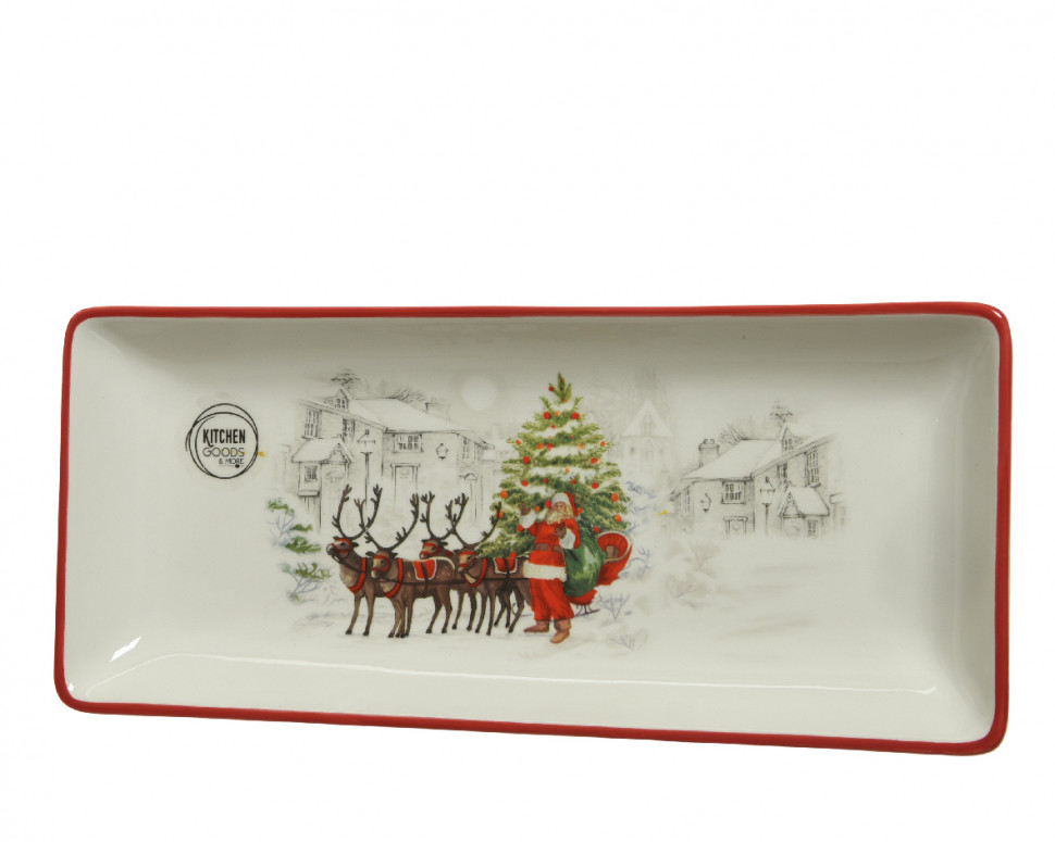 Сервировочный поднос Санта Клаус 28х12 см., Kaemingk (607858)