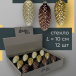 Набор стеклянных шишек Бронзовый век  10*5 см., 12 шт., Christmas DeLuxe (14084)