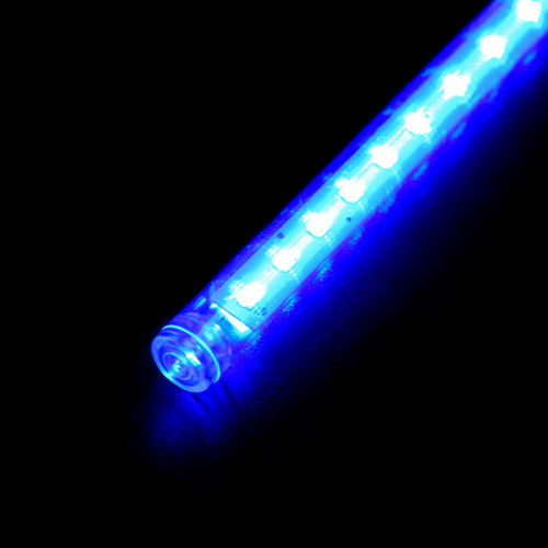 Гирлянда тающие сосульки 5*0.3 м., 24V., 160 синих LED ламп, коннектор, черный ПВХ, LTC (CCL160-10-1B)