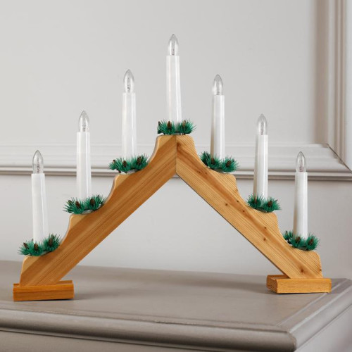 Светодиодная Рождественская горка 39×31×5 см, дерево, 220 В, Luazon Lighting (3613126)