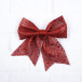 Набор бантов Бриджит 2 шт., 12x13 см., красный с пайетками, Christmas DeLuxe (88151)