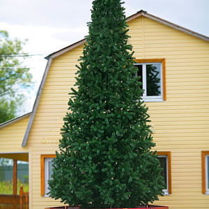 Уличная искусственная елка Альпийская зеленая 5 м., ствольная, ПВХ, Green Trees (GT5APVC)