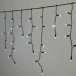 Светодиодная бахрома 3,1*0,5 м., 120 LED,  холодный белый, статика, чёрный провод каучук, LTC (ECO120-1-2W)