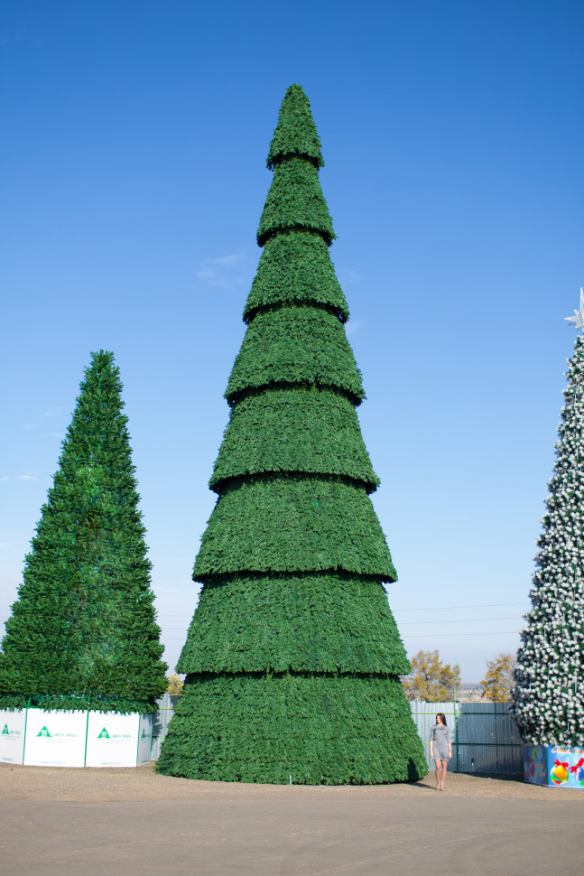 Уличная сосна сегментная Сибирская зеленая 21 м., каркасная, Леска, Green Trees (GT21SIBLES)