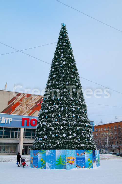 Уличная елка Уральская зеленая 6 м., каркасная, ПВХ, Green Trees (GT6URPVC)