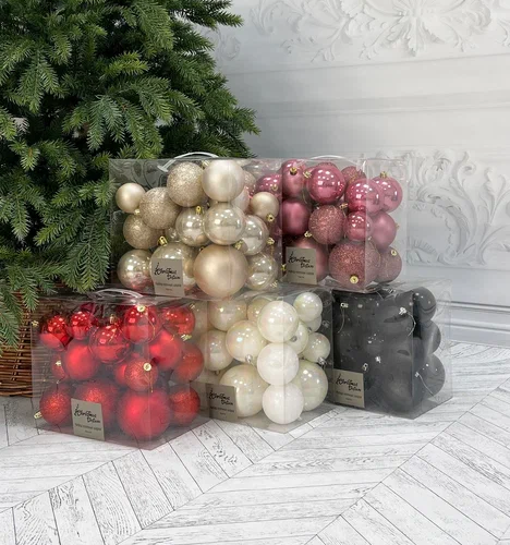 Набор пластиковых шаров Эллада 26 шт., ягодный смузи, Christmas DeLuxe (87034)