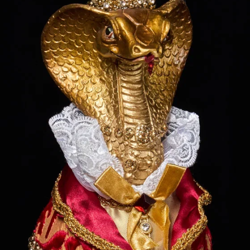 Винтажное украшение Королевский Змей на шаре 10х30 см., Christmas DeLuxe (89116)