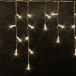 Светодиодная мерцающая бахрома с колпачком 3*0.5 м., 112 теплых белых LED ламп, белый провод, Rich LED (RL-i3*0.5F-CW/WW)
