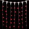 Светодиодный занавес 2*3 м., 600 красных LED ламп, прозрачный провод ПВХ, LTC (PCL602-10-2R)