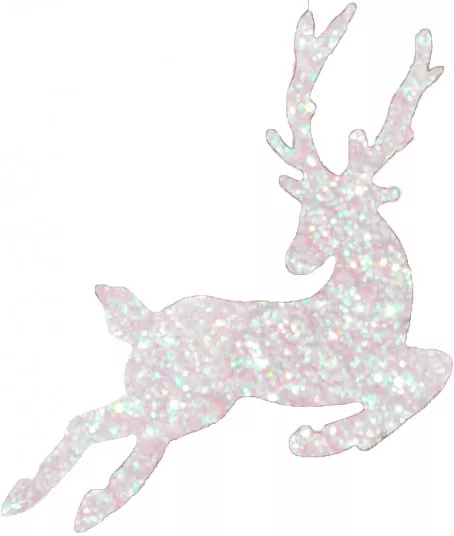 Украшение из пенополистирола Олень, 200 мм., белый, ПромЕлка (ОЛ-200WHITE)
