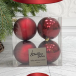 Набор пластиковых шаров Прага 100 мм., бордо, 4 шт., Christmas DeLuxe (87576)