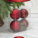 Набор пластиковых шаров Прага 100 мм., бордо, 4 шт., Christmas DeLuxe (87576)