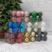 Набор пластиковых шаров Прага 100 мм., бордо, 4 шт., Christmas DeLuxe (87576)