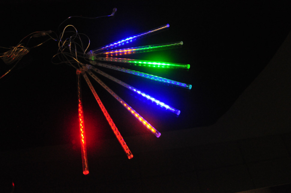 Комплект "Тающие сосульки" 12V.,10 х 0.5м, 480 Led. Супер яркий диод, RGB. LaitCom.