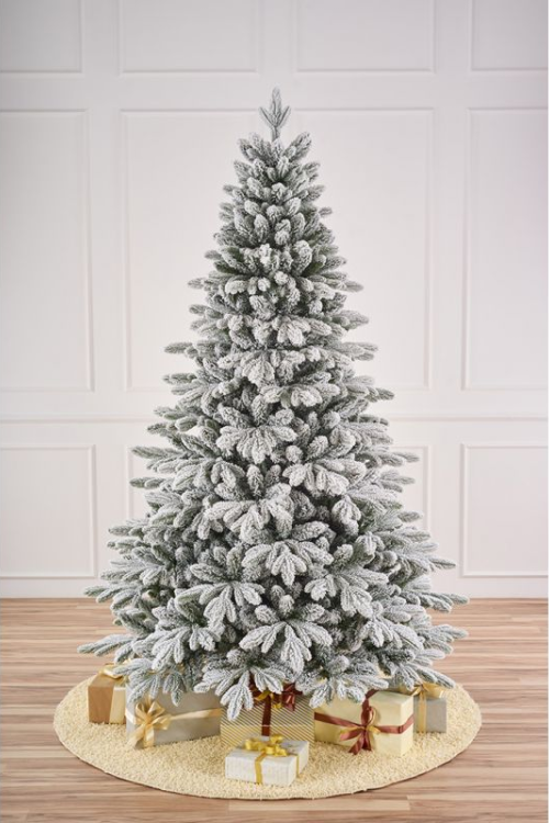 Искусственная ель заснеженная Ленинградская 240 см., литая хвоя + ПВХ, Max Christmas (ЕЛСЗ24)
