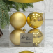 Набор пластиковых шаров Прага 100 мм., золото, 4 шт., Christmas DeLuxe (87578)