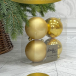 Набор пластиковых шаров Прага 100 мм., золото, 4 шт., Christmas DeLuxe (87578)