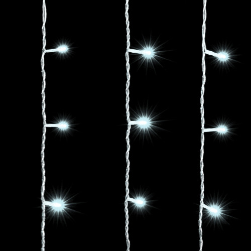 Светодиодный занавес 2*1 м., 200 белых LED ламп, прозрачный провод ПВХ, LTC (PCL202-10-2W)