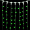 Светодиодный занавес 1*6 м., 600 зеленый LED ламп, прозрачный провод ПВХ, LTC (PCL601-10-2G)