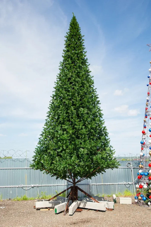 Уличная искусственная елка Альпийская зеленая 6 м., ствольная, ПВХ, Green Trees (GT6APVC)