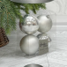 Набор пластиковых шаров Прага 100 мм., серебро, 4 шт., Christmas DeLuxe (87577)