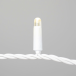 Светодиодная нить 10 м., 24 В, 100 LED, тепло-белая, белый провод каучук, LTC (ECO100-8-1WW)
