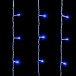 Светодиодный занавес 2*1 м., 200 синих LED ламп, прозрачный провод ПВХ, LTC (PCL202-10-2B)