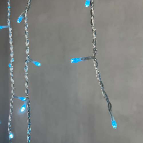 Светодиодная бахрома 5*0,9 м., 348 небесно-голубых LED ламп, силиконовый прозрачный провод, Beauty Led (ECC348-10-2SB)