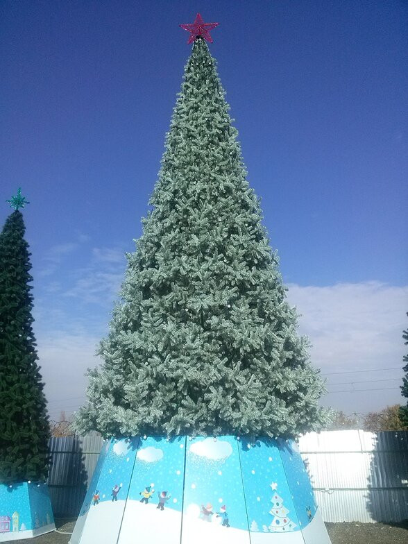 Уличная искусственная елка Альпийская изумрудная 14 м., ствольная, ПВХ, Green Trees (GT14APVCBL)
